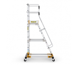 Mobile Steps with Safety Gate Side View