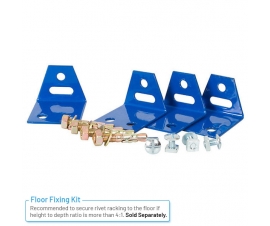 Floor fixing for shelving and racking