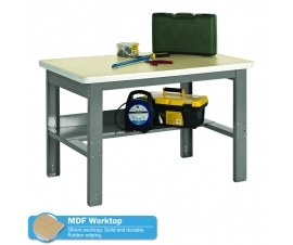 Adjustable Height Workbench with MDF Worktop