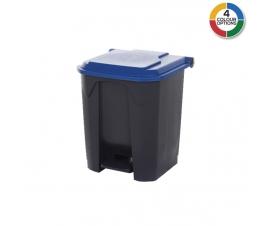 30 Litre Pedal Bin With Blue Lid