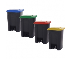 Group Of 80 Litre Bins With Coloured Lids