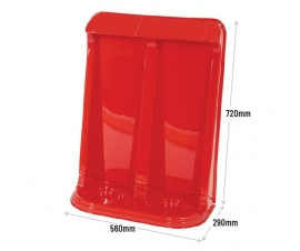 Double Fire Extinguisher Stand Dimensions