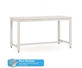 Industrial Workbench with Steel Worktop