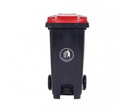 120 Litre Wheeled Bin in Red