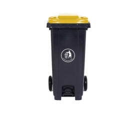 120 Litre Wheeled Bin in Yellow
