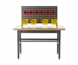 Adjustable Height Workbench with Louvre Panel