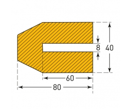 Push Fit Trapeze 80 x 40mm