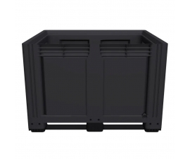 Large Plastic Pallet Box with 3 Runners Side VIew