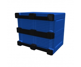 Large Plastic Pallet Box with 3 Runners Base
