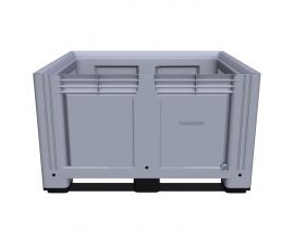 Large Plastic Pallet Box with 2 Runners Side View