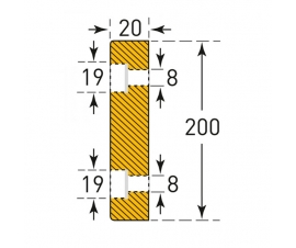 500mm Length Pre-Drilled With 4 Holes
