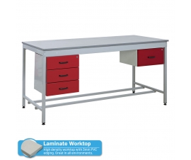 Taurus Utility Workbench with Triple Drawer Single Drawer
