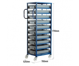 Mobile Tray Rack Dimensions