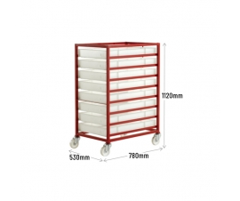 Mobile Tray Rack Dimensions
