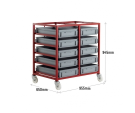 Mobile Tray Rack Dimensions