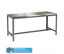 Extra Heavy Duty Engineering Workbench with Steel Worktop