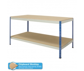 Boltless Rivet Workbench with Full Undershelf