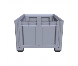 Large Plastic Pallet Box with 2 Runners End View