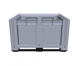 Large Plastic Pallet Box with 2 Runners Side View