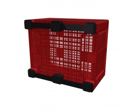 Large Vented Plastic Pallet Box with 2 Runners Base