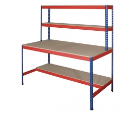 Workstation in Blue and Orange