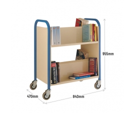 Double Sided Book Trolley Dimensions