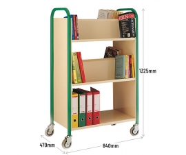 Double Sided Book Trolley Dimensions