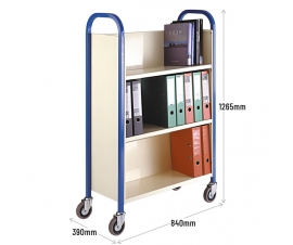 Single Sided Book Trolley Dimensions