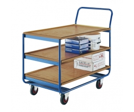 Trolley with 3 Plywood Shelves