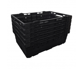 lack Bail Arm Stacking & Nesting (600 x 400 x 190mm) Ventilated Crate