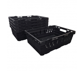 lack Bail Arm Stacking & Nesting (600 x 400 x 190mm) Ventilated Crate