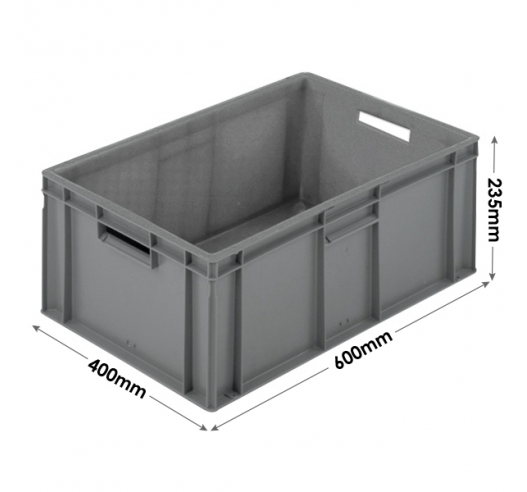 2A049 45 Litre Grey Stacking Container