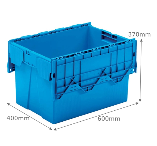 43-6437 Blue Range Attached Lid Containers 67 Litres