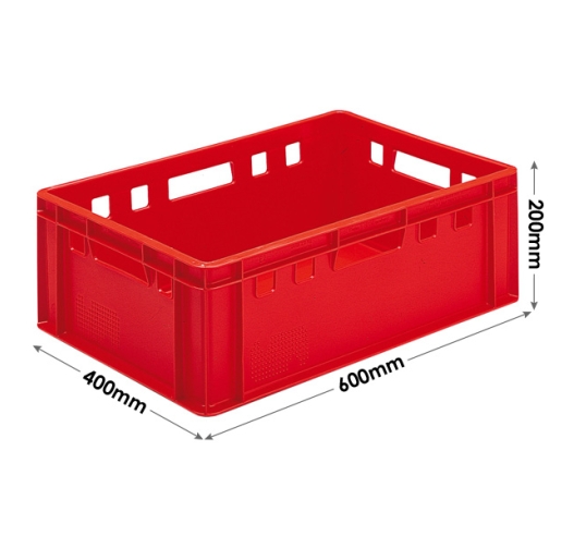 Red Meat Crate 200mm High - Stackable