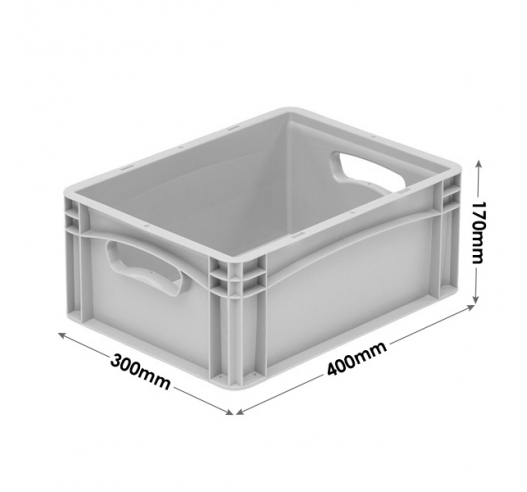 400 x 300 x 170mm Euro Stacking Container Tray with Handles