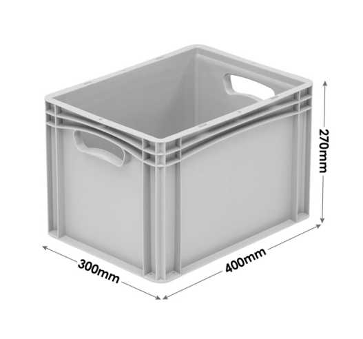 400 x 300 x 270mm Euro Stacking Container with Handles
