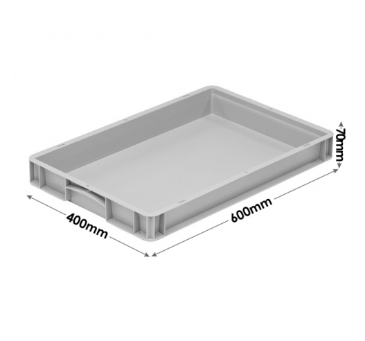 600 x 400 x 70mm Euro Stacking Container with Hand Grips