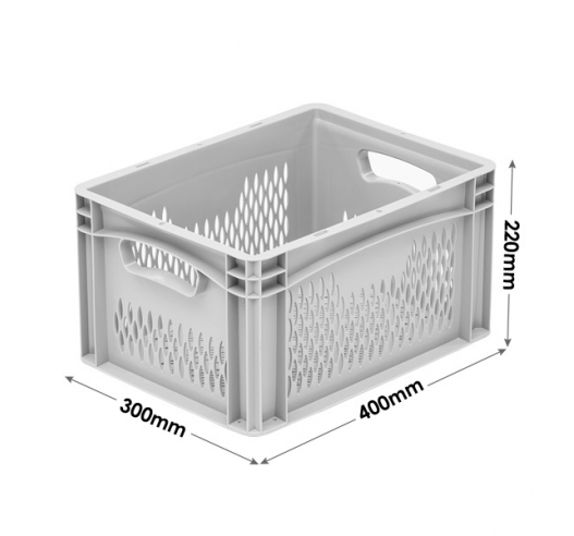 220mm Tall 400x300mm Euro Container