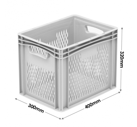 320mm High Euro Containers with Vented Sides and Base