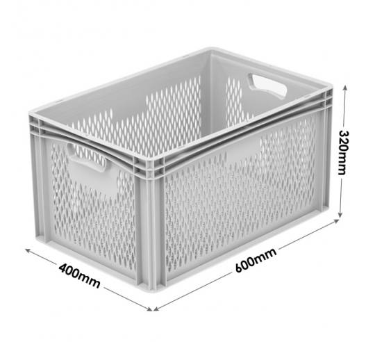 320mm Deep Euro Container with Vented Sides and Base