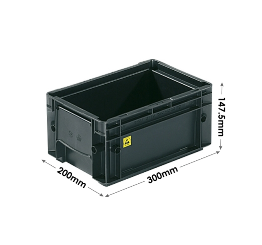 Ref: BK-R-ESD-KLT3214 KLT (VDA)* Electro Conductive Containers