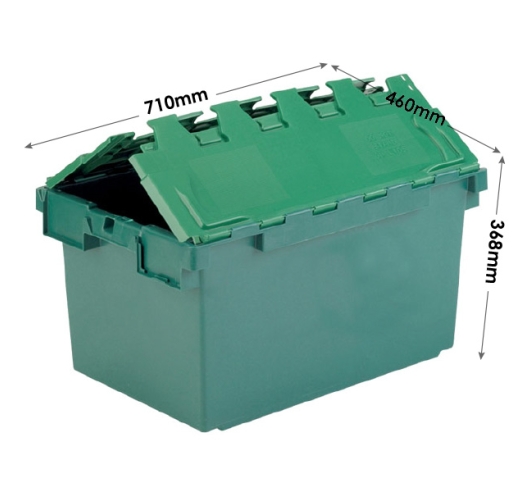 Green Plastic Crates - 80 Litre