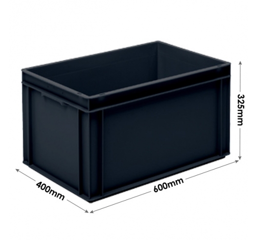 Euro Conductive Container 60 Litre (600 x 400 x 325mm)