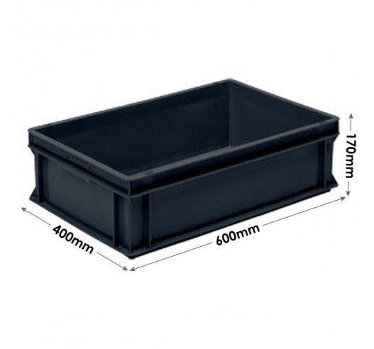 Euro Conductive Container 30 Litre (600 x 400 x 170mm)