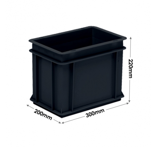 Euro Conductive Container 9 Litre (300 x 200 x 220mm)