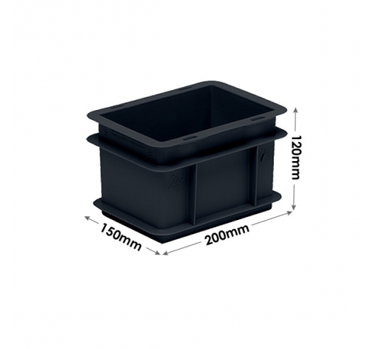 Euro Conductive Container 2 Litre (200 x 150 x 120mm)