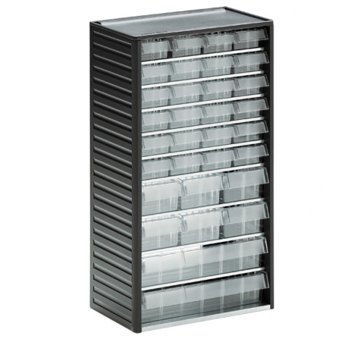 550C-3 Small Clear Drawer Cabinet with 32 Drawers