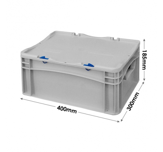 Euro Container Case with Hinged Lids and Snap Locks