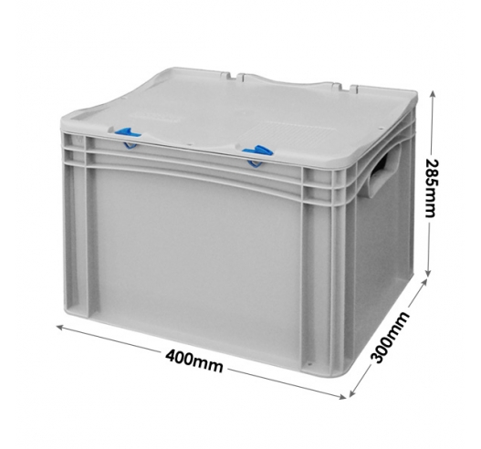 Prime Economy Euro Container Cases (400 x 300 x 285mm) with Hand Holes