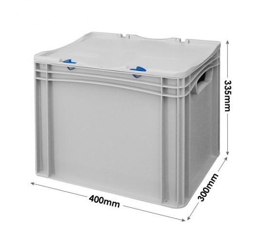 Prime Economy Euro Container Cases (400 x 300 x 335mm) with Hand Holes